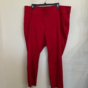 177 Old Navy high rise ankle pants, red size 24+
